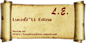 Luczáti Edina névjegykártya